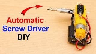 how to make automatic electric screw driver project using robot motor project