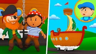 A Pirate Ship goes to Carls Car Wash!  Cartoon for Kids