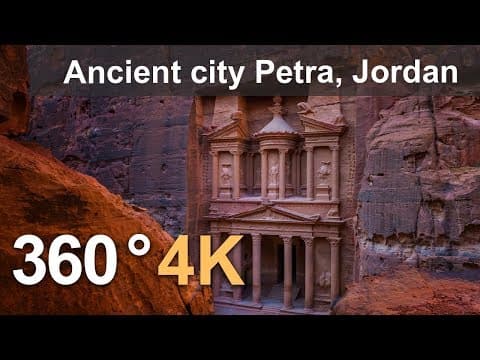360 video,ancient city petra,jordan. 4k aerial video i full documentary