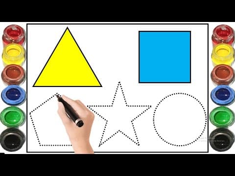 Shapes Drawing Shapes name Triangle Square Pentagon learn shapes name 2D Shapes Drawing