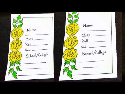 Page border design for assignment - project front page decoration
