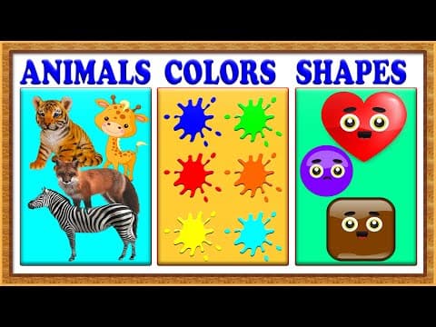 Kids videos for kids - kids vocabulary words - learn colors name - animals name - shapes name
