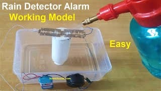 how to make rain detector alarm working model | inspire award science project - diy