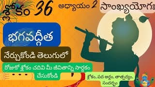 Bhagavad Gita chapter 2 verse 36||sankyayoga|| భగవద్గీత 2వ అధ్యాయం శ్లోకం 36|| divine touch telugu