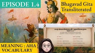 Meaning Aha 1.4 A Shloka A Day - Bhagavad Gita for Children Episode 4 Sanskrit Vocabulary